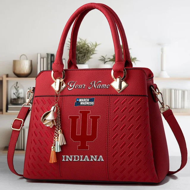 LIMITED EDITION - NEW CUSTOMIZED MAM NCAA03 IDH ID HOOSIERS ZIP HANDBAG MULTICOLOR