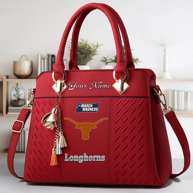 LIMITED EDITION - NEW CUSTOMIZED MAM NCAA08 TXL TX LONGHORNS ZIP HANDBAG MULTICOLOR