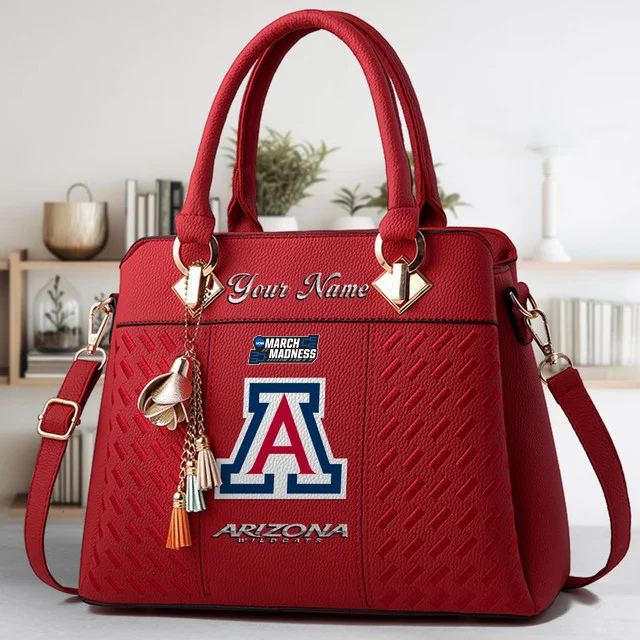 LIMITED EDITION - NEW CUSTOMIZED MAM NCAA09 ARW AR WILCATS ZIP HANDBAG MULTICOLOR
