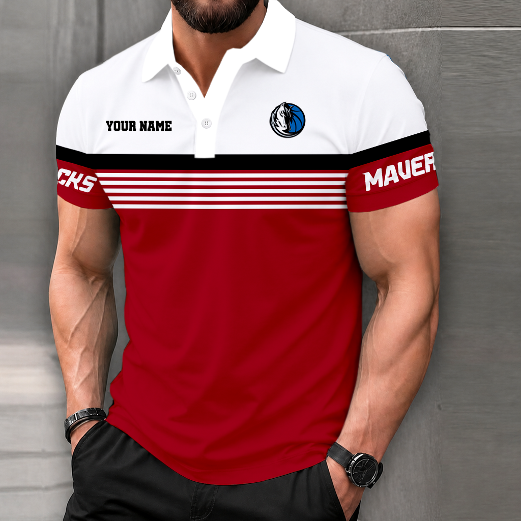 LIMITED EDITION - NEW CUSTOMIZED NBA18 DMA DALLAS MAVERICKS POLO SHIRT