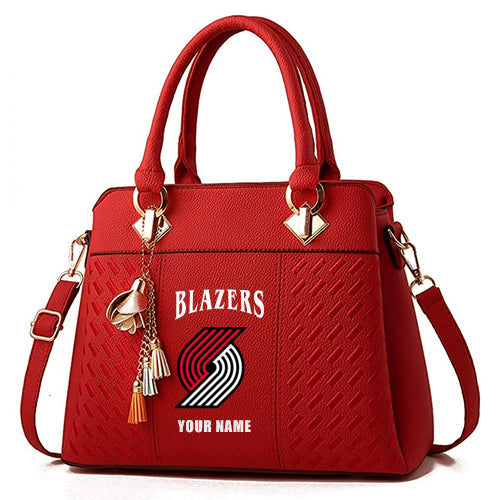 LIMITED EDITION - NEW CUSTOMIZED NBA22 PTB PORTLAND TRAIL BLAZERS ZIP HANDBAG MULTICOLOR