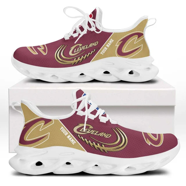 LIMITED EDITION - NEW CUSTOMIZED NBA02 CCA CLEVELAND CAVALIERS PREMIUM CLUNKY SNEAKERS