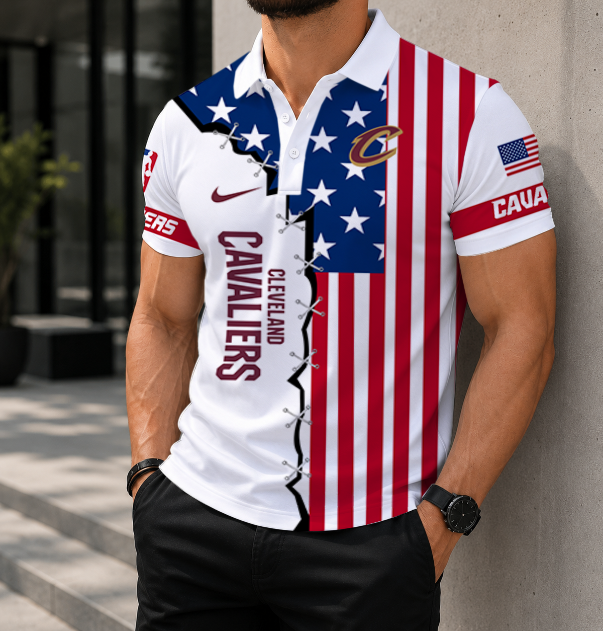 LIMITED EDITION - NEW CUSTOMIZED NBA02 CCA CLEVELAND CAVALIERS POLO SHIRT, ZIP POLO SHIRT & T-SHIRTS