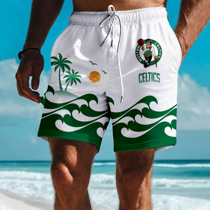 LIMITED EDITION - NEW CUSTOMIZED NBA03 BCE BOSTON CELTICS SHORT PANTS