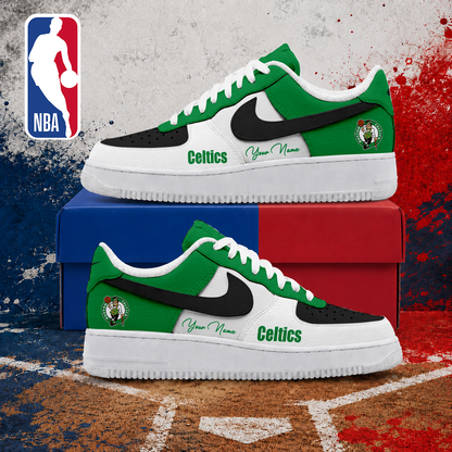 LIMITED EDITION - NEW CUSTOMIZED NBA03 BCE BOSTON CELTICS AF1 SNEAKERS