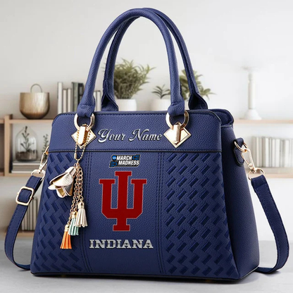 LIMITED EDITION - NEW CUSTOMIZED MAM NCAA03 IDH ID HOOSIERS ZIP HANDBAG MULTICOLOR