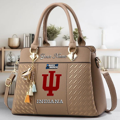 LIMITED EDITION - NEW CUSTOMIZED MAM NCAA03 IDH ID HOOSIERS ZIP HANDBAG MULTICOLOR