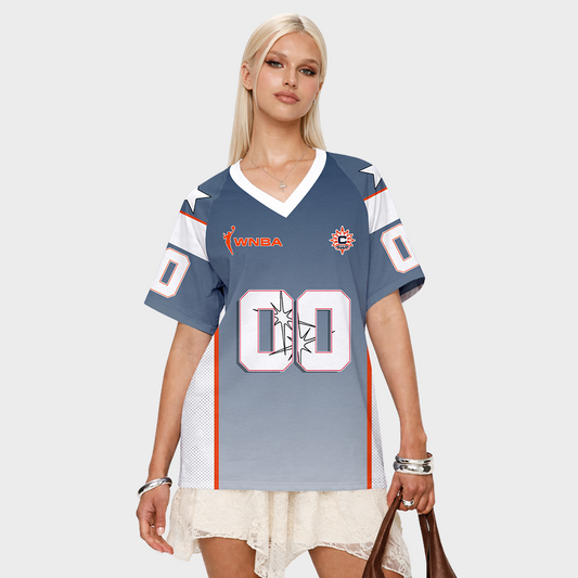 LIMITED EDITION - NEW CUSTOMIZED WNBA03 CTS CT SUN V-NECK BASKETBALL JERSEY