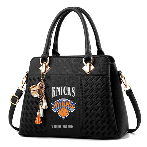 LIMITED EDITION - NEW CUSTOMIZED NBA04 NYK NEW YORK KNICKS ZIP HANDBAG MULTICOLOR