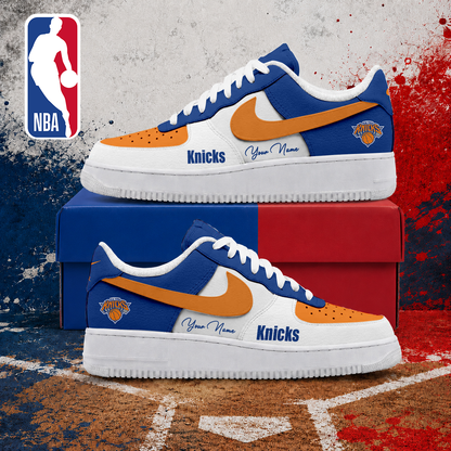 LIMITED EDITION - NEW CUSTOMIZED NBA04 NYK NEW YORK KNICKS AF1 SNEAKERS