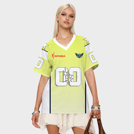 LIMITED EDITION - NEW CUSTOMIZED WNBA04 DLW DA WINGS V-NECK BASKETBALL JERSEY