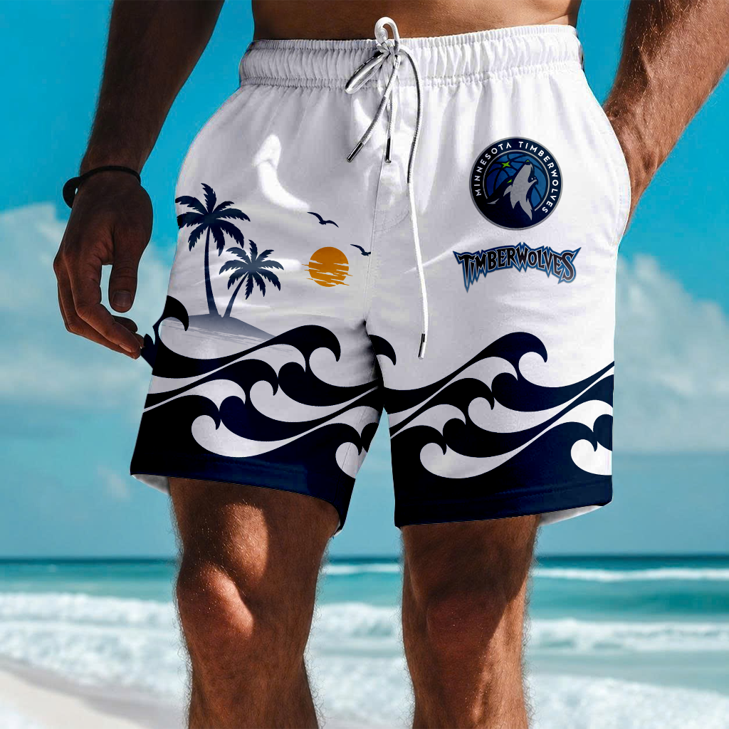 LIMITED EDITION - NEW CUSTOMIZED NBA05 MTW MINNESOTA TIMBERWOLVES SHORT PANTS