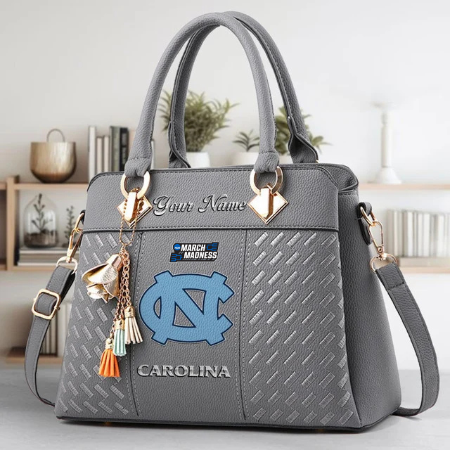 LIMITED EDITION - NEW CUSTOMIZED MAM NCAA05 NTH NC TAR HEELS ZIP HANDBAG MULTICOLOR