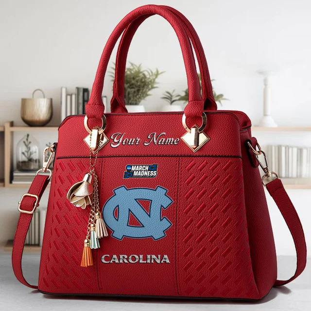 LIMITED EDITION - NEW CUSTOMIZED MAM NCAA05 NTH NC TAR HEELS ZIP HANDBAG MULTICOLOR