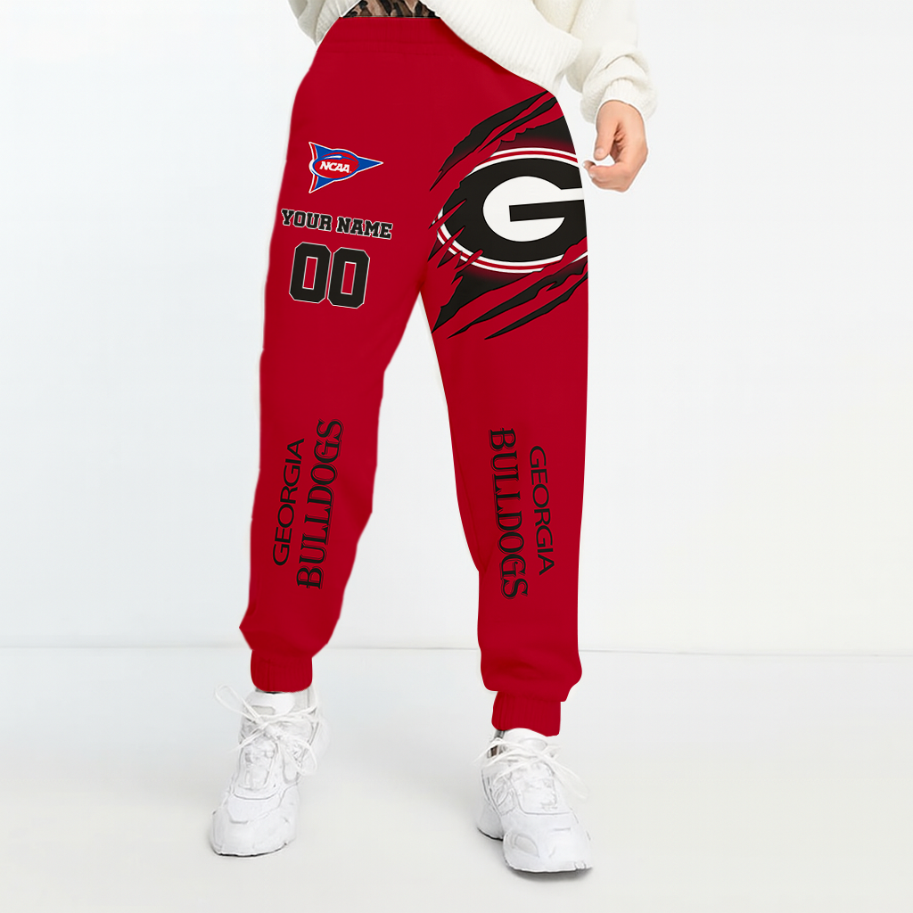LIMITED EDITION - NEW CUSTOMIZED NCAA FBS06 GEB GEORGIA BULLDOGS UNISEX LONG PANTS