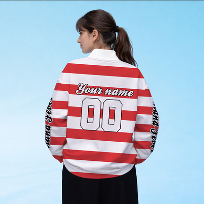 LIMITED EDITION - NEW CUSTOMIZED WNBA06 IDF IN FEVER LONG SLEEVE POLO