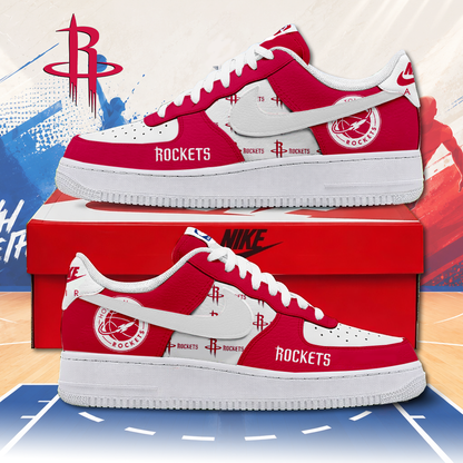 LIMITED EDITION - NEW CUSTOMIZED NBA07 HRO HOUSTON ROCKETS AF1 SNEAKERS