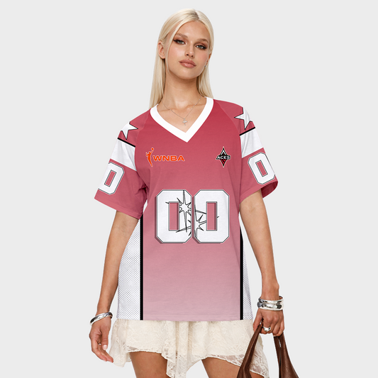 LIMITED EDITION - NEW CUSTOMIZED WNBA07 LVA LV ACES V-NECK BASKETBALL JERSEY