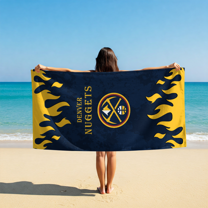LIMITED EDITION - NEW CUSTOMIZED NBA08 DNU DENVER NUGGETS BEACH TOWEL FOR FAN