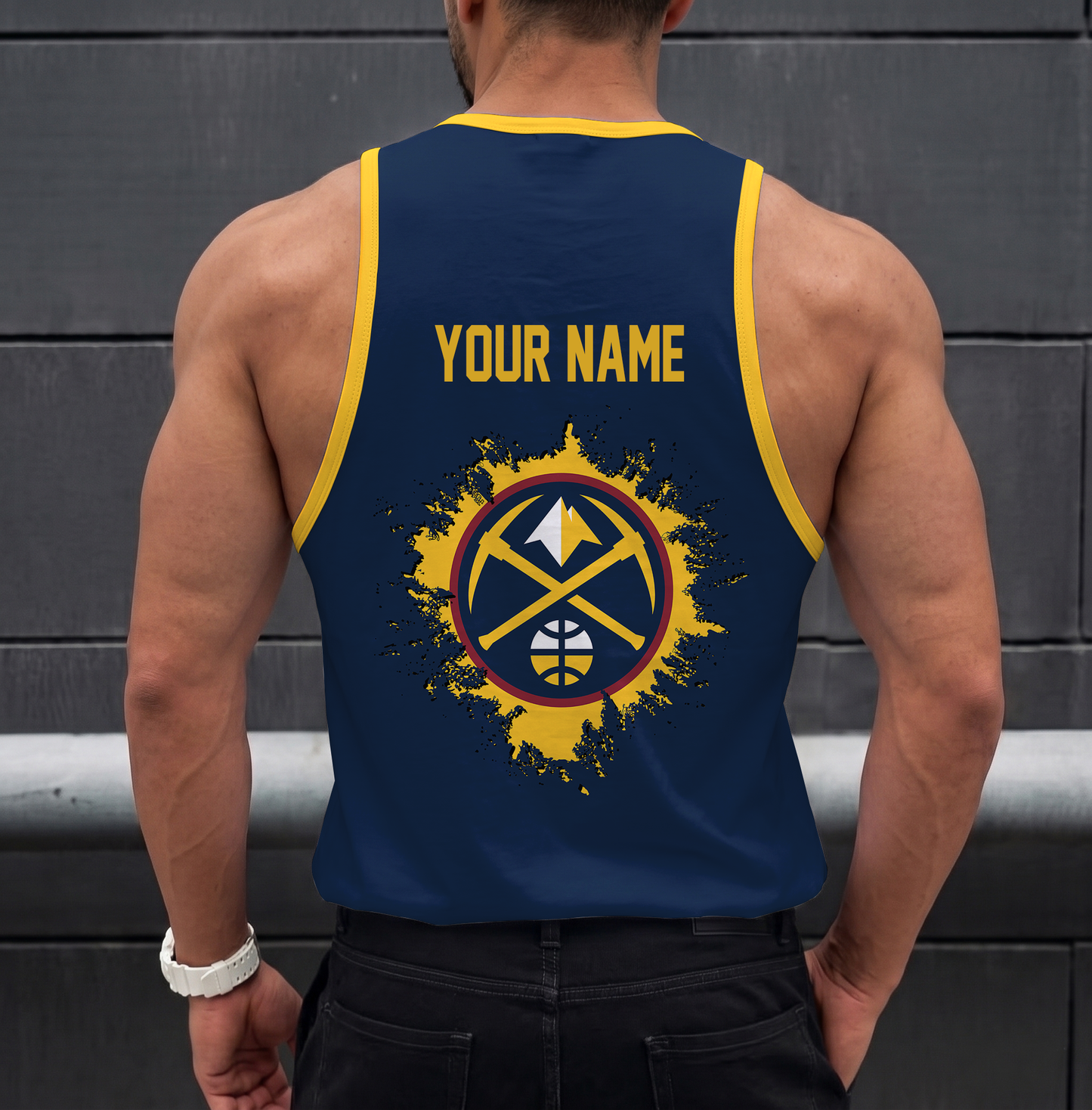 LIMITED EDITION - NEW CUSTOMIZED NBA08 DNU DENVER NUGGETS UNISEX TANK TOP