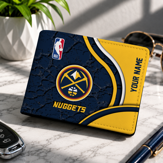 VIRAL EDITION - NEW CUSTOMIZED NBA08 DNU DENVER NUGGETS LEATHER WALLET