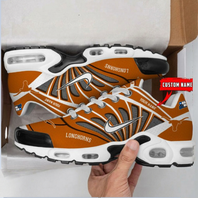 LIMITED EDITION - NEW CUSTOMIZED MAM NCAA08 TXL TX LONGHORNS UNISEX AIR MAX PLUS SNEAKERS