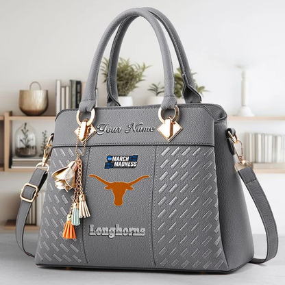 LIMITED EDITION - NEW CUSTOMIZED MAM NCAA08 TXL TX LONGHORNS ZIP HANDBAG MULTICOLOR