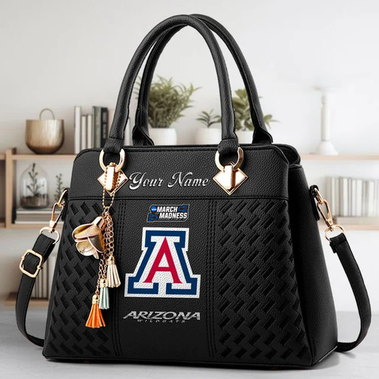 LIMITED EDITION - NEW CUSTOMIZED MAM NCAA09 ARW AR WILCATS ZIP HANDBAG MULTICOLOR