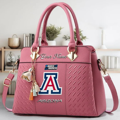 LIMITED EDITION - NEW CUSTOMIZED MAM NCAA09 ARW AR WILCATS ZIP HANDBAG MULTICOLOR