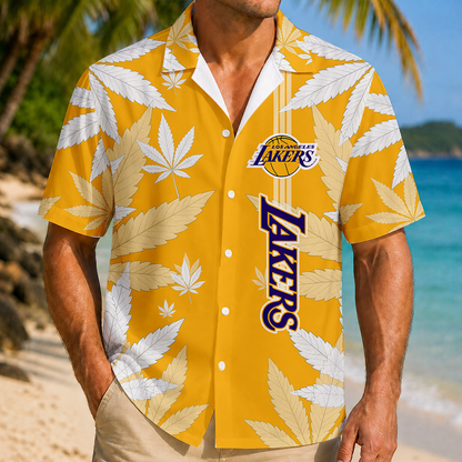 LIMITED EDITION - NEW CUSTOMIZED NBA09 LLA LOS ANGELES LAKERS UNISEX HAWAIIAN SHIRT