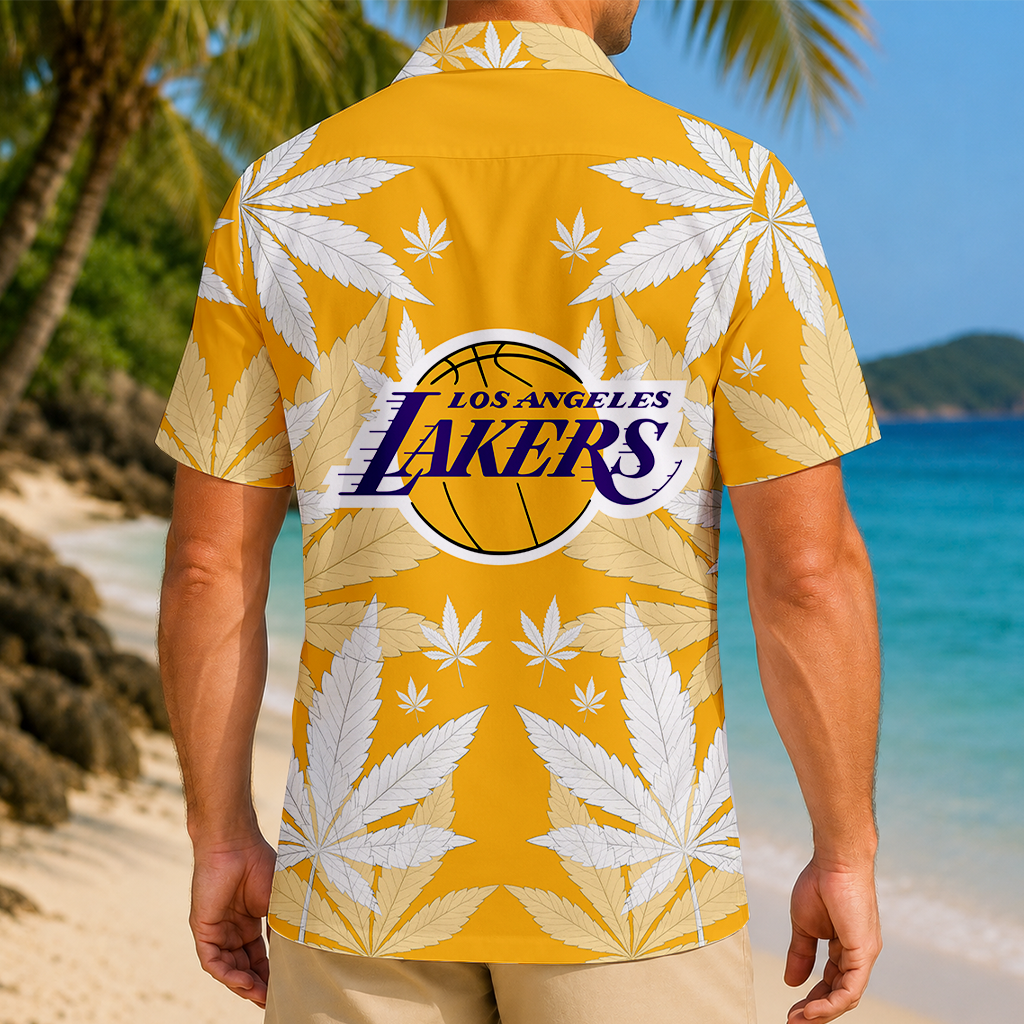 LIMITED EDITION - NEW CUSTOMIZED NBA09 LLA LOS ANGELES LAKERS UNISEX HAWAIIAN SHIRT