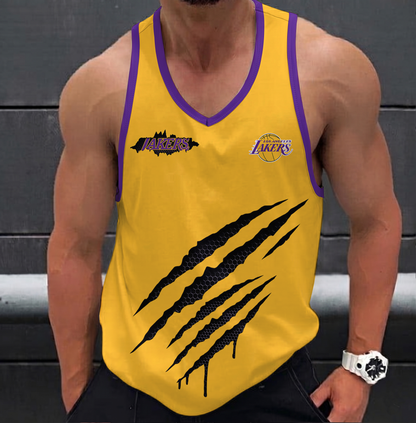 LIMITED EDITION - NEW CUSTOMIZED NBA09 LLA LOS ANGELES LAKERS UNISEX TANK TOP