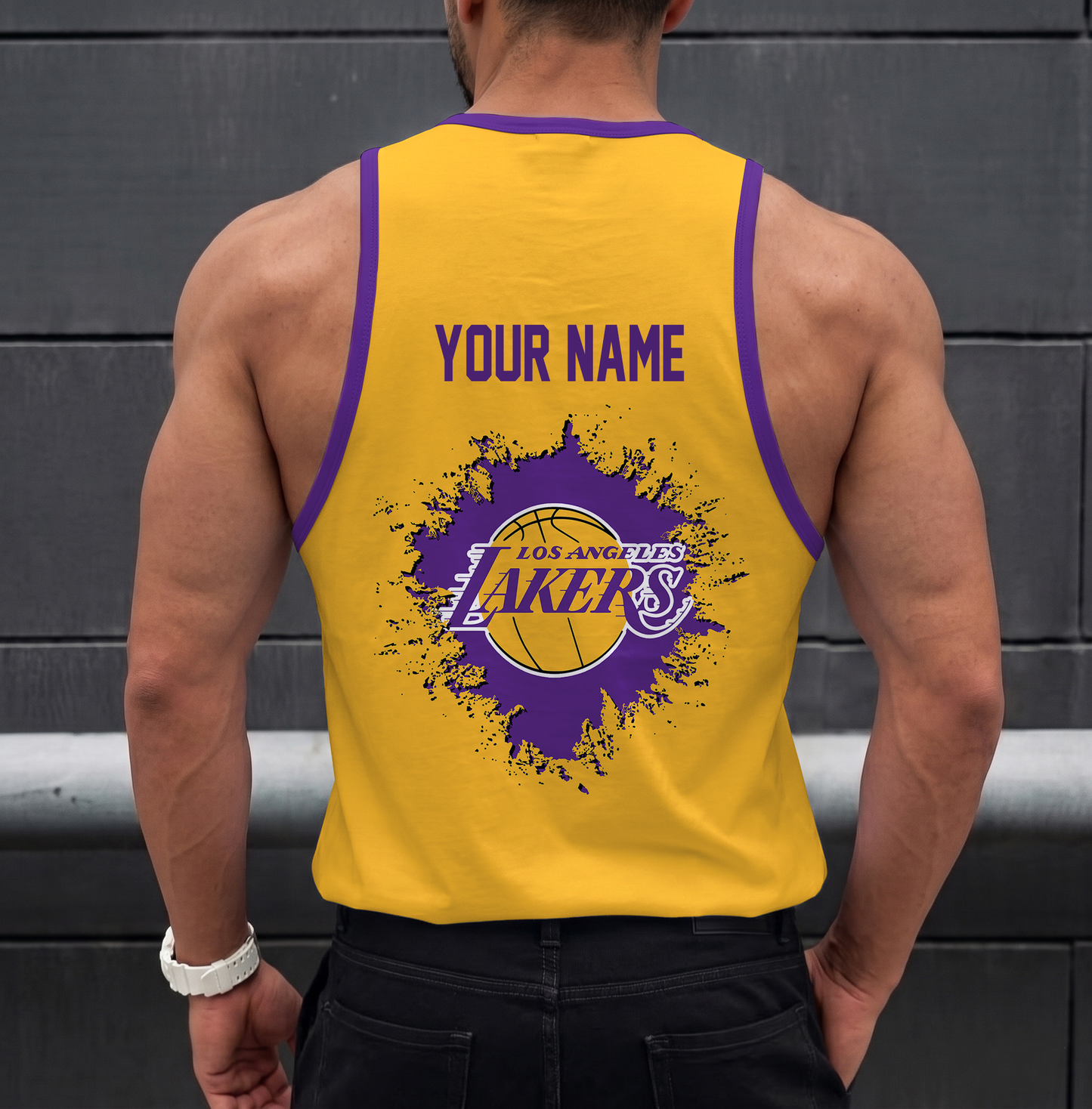 LIMITED EDITION - NEW CUSTOMIZED NBA09 LLA LOS ANGELES LAKERS UNISEX TANK TOP