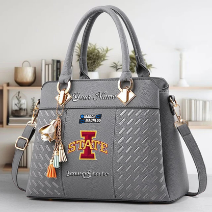 LIMITED EDITION - NEW CUSTOMIZED MAM NCAA10 ISC IS CYCLONES ZIP HANDBAG MULTICOLOR