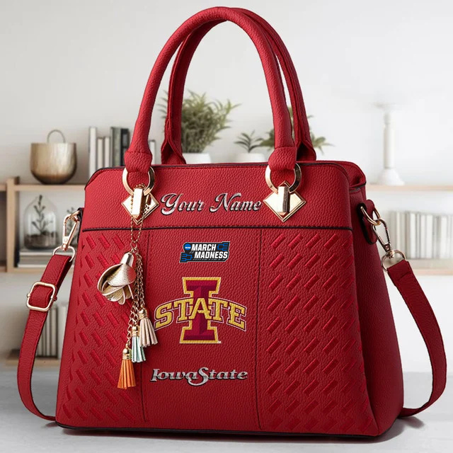 LIMITED EDITION - NEW CUSTOMIZED MAM NCAA10 ISC IS CYCLONES ZIP HANDBAG MULTICOLOR