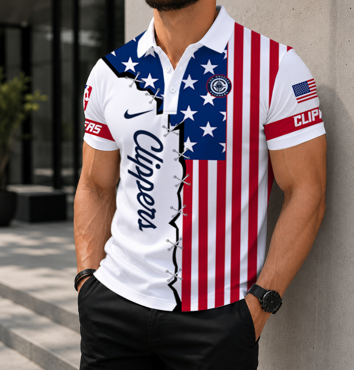 LIMITED EDITION - NEW CUSTOMIZED NBA10 LCL LOS ANGELES CLIPPERS POLO SHIRT, ZIP POLO SHIRT & T-SHIRTS