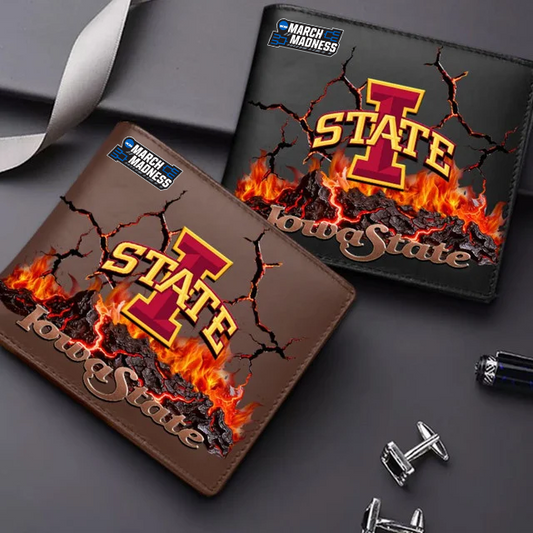 LIMITED EDITION - NEW CUSTOMIZED MAM NCAA10 ISC IS CYCLONES LEATHER WALLET