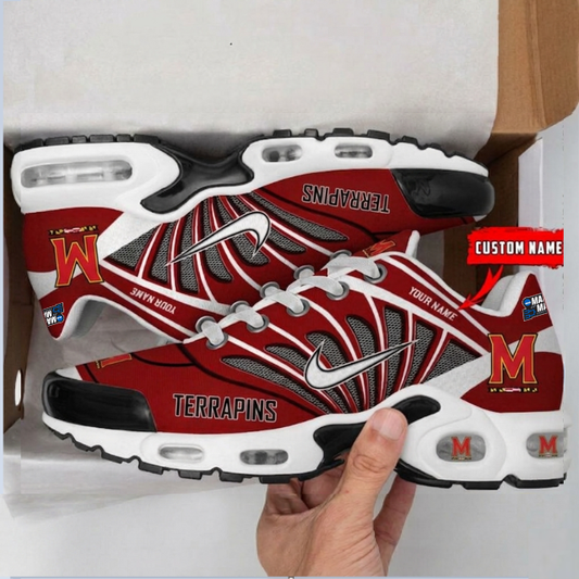 LIMITED EDITION - NEW CUSTOMIZED MAM NCAA11 MLT ML TERRAPINS UNISEX AIR MAX PLUS SNEAKERS