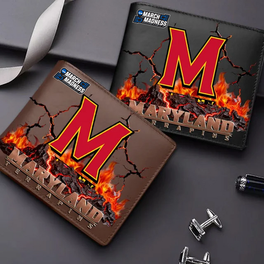 LIMITED EDITION - NEW CUSTOMIZED MAM NCAA11 MLT ML TERRAPINS LEATHER WALLET