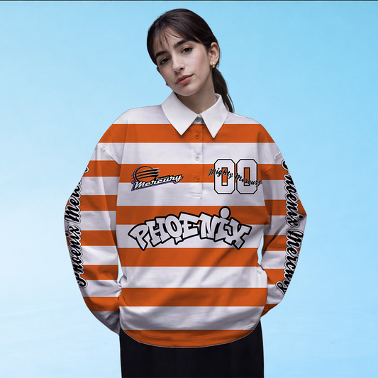 LIMITED EDITION - NEW CUSTOMIZED WNBA11 PNM PH MERCURY LONG SLEEVE POLO