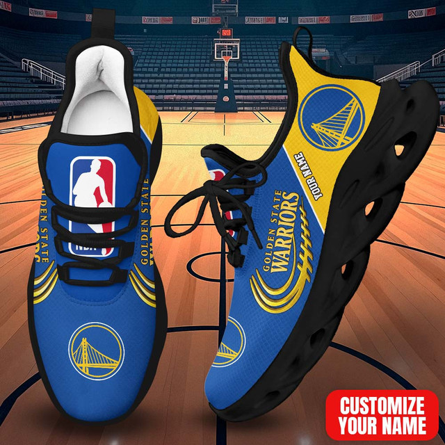 LIMITED EDITION - NEW CUSTOMIZED NBA12 GSW GOLDEN STATE WARRIORS PREMIUM CLUNKY SNEAKERS