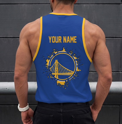 LIMITED EDITION - NEW CUSTOMIZED NBA12 GSW GOLDEN STATE WARRIORS UNISEX TANK TOP