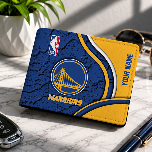VIRAL EDITION - NEW CUSTOMIZED NBA12 GSW GOLDEN STATE WARRIORS LEATHER WALLET