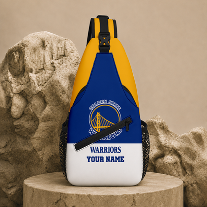 LIMITED EDITION - NEW CUSTOMIZED NBA12 GSW GOLDEN STATE WARRIORS SLING BAG
