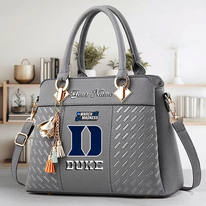 LIMITED EDITION - NEW CUSTOMIZED MAM NCAA12 DLD DL DEVILS ZIP HANDBAG MULTICOLOR