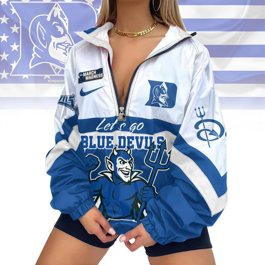 LIMITED EDITION - NEW CUSTOMIZED MAM NCAA12 DLD DL DEVILS V-NECK ZIPPER SWEATSHIRT JACKET