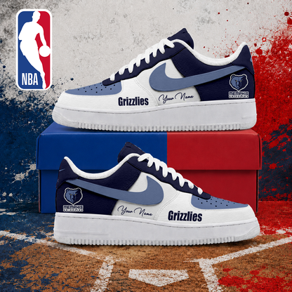 LIMITED EDITION - NEW CUSTOMIZED NBA13 MGR MEMPHIS GRIZZLIES AF1 SNEAKERS