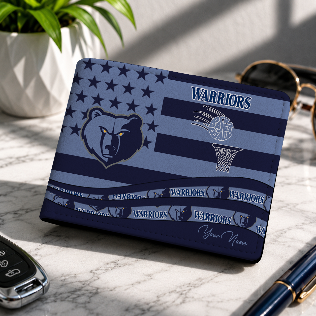 LIMITED EDITION - NEW CUSTOMIZED NBA13 MGR MEMPHIS GRIZZLIES LEATHER WALLET