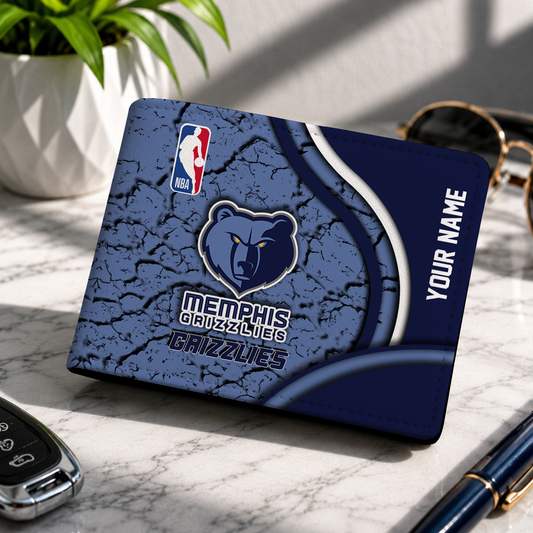 VIRAL EDITION - NEW CUSTOMIZED NBA13 MGR MEMPHIS GRIZZLIES LEATHER WALLET