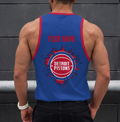LIMITED EDITION - NEW CUSTOMIZED NBA14 DPI DETROIT PISTONS UNISEX TANK TOP